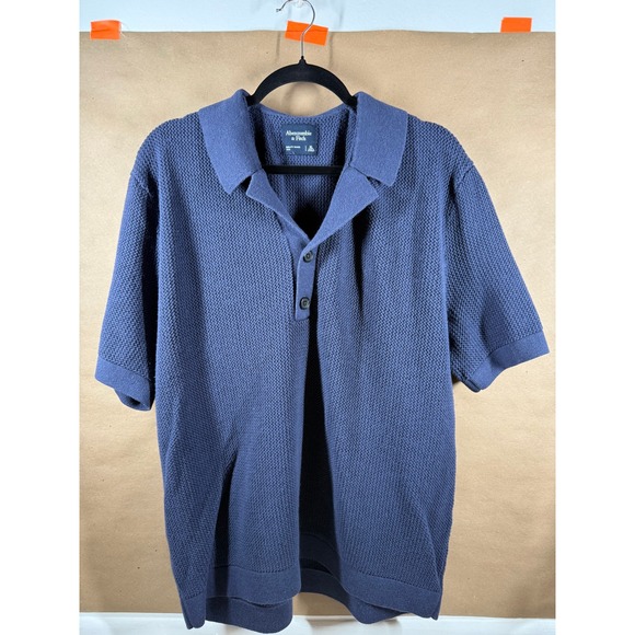 Vintage Abercrombie & Fitch Textured Knit Polo Shirt - Picture 1 of 4